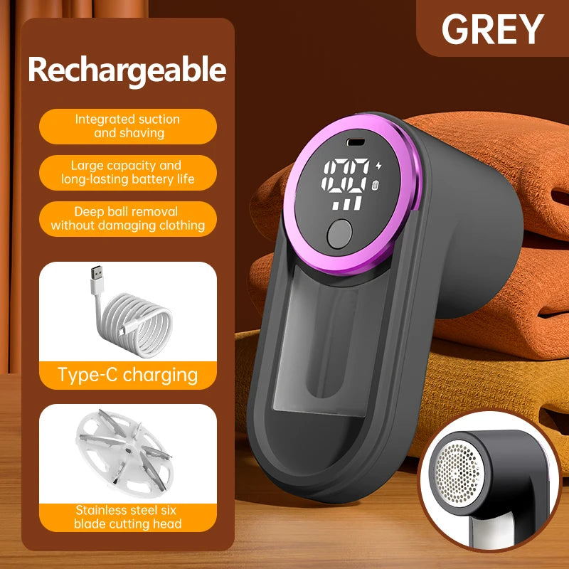 ONEKA Rechargeable Fabric Shaver Lint Remover Sweater Defuzzer Lints Fuzzs Pills Pilling Trimmer for Clothes  Furniture